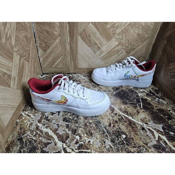 Nike Air Force 1 Chinese New Year Size 1y White/Multi-Color CU2981-191 - Picture 7 of 11